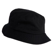 Brain Rot Design Embroidered Unisex Multipurpose Crushable Cotton Twill Bucket Hat - Black M