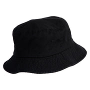 Brain Rot Design Embroidered Unisex Multipurpose Crushable Cotton Twill Bucket Hat - Black M