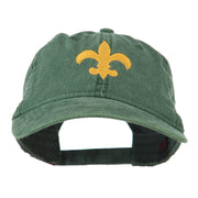 Fleur De Lis with Outline Embroidered Cap