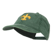 Fleur De Lis with Outline Embroidered Cap