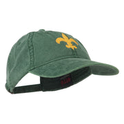 Fleur De Lis with Outline Embroidered Cap