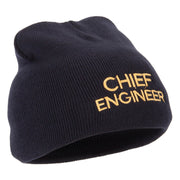 Chief Engineer Embroidered 8 Inch Knitted Short Beanie