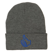 Facebook Thumbs Up Embroidered Long Beanie