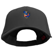 Diving Cute Monster Embroidered Low Profile Cap - Black OSFM