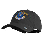 Air Force Global Strike Command Veteren Embroidered Washed Solid Pigment Dyed Cotton Twill Brass Buckle Cap - Black OSFM