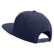 Licensed US Navy Veteran Embroidered Wool Blend Prostyle Snapback Cap - Navy OSFM