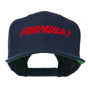 Formula 1 Embroidered Flat Bill Cap