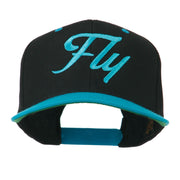 Fly Embroidered Flat Bill Cap