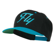 Fly Embroidered Flat Bill Cap