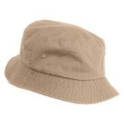 Brain Rot Design Embroidered Unisex Multipurpose Crushable Cotton Twill Bucket Hat - Khaki M