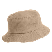 Brain Rot Design Embroidered Unisex Multipurpose Crushable Cotton Twill Bucket Hat - Khaki M