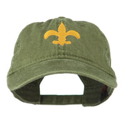 Fleur De Lis with Outline Embroidered Cap