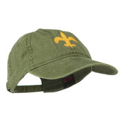 Fleur De Lis with Outline Embroidered Cap