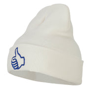 Facebook Thumbs Up Embroidered Long Beanie