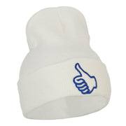 Facebook Thumbs Up Embroidered Long Beanie