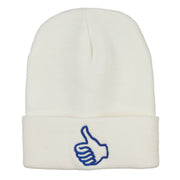 Facebook Thumbs Up Embroidered Long Beanie