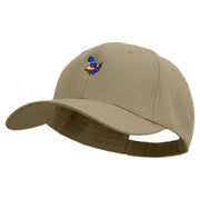 Diving Cute Monster Embroidered Low Profile Cap - Khaki OSFM