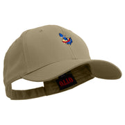 Diving Cute Monster Embroidered Low Profile Cap - Khaki OSFM