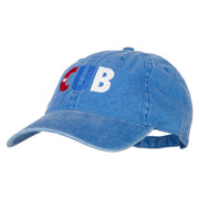 Cuba CUB Flag Embroidered Washed Cotton Twill Cap