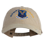 Air Force Global Strike Command Veteren Embroidered Washed Solid Pigment Dyed Cotton Twill Brass Buckle Cap - Khaki OSFM