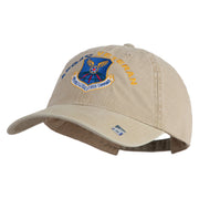 Air Force Global Strike Command Veteren Embroidered Washed Solid Pigment Dyed Cotton Twill Brass Buckle Cap - Khaki OSFM
