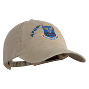 Air Force Global Strike Command Veteren Embroidered Washed Solid Pigment Dyed Cotton Twill Brass Buckle Cap - Khaki OSFM