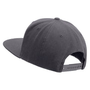 Licensed US Navy Veteran Embroidered Wool Blend Prostyle Snapback Cap - Dk-Grey OSFM