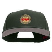 Nevada Lettering Design Embroidered Wool Blend Prostyle 2 Tone Snapback - Charcoal OSFM