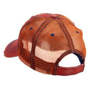 Simple Climbing Logo Embroidered Low Profile Special Cotton Mesh Cap - Orange OSFM