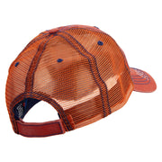 Simple Climbing Logo Embroidered Low Profile Special Cotton Mesh Cap - Orange OSFM