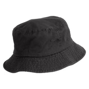 Brain Rot Design Embroidered Unisex Multipurpose Crushable Cotton Twill Bucket Hat - Charcoal M