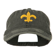 Fleur De Lis with Outline Embroidered Cap