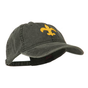 Fleur De Lis with Outline Embroidered Cap