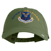 Air Force Global Strike Command Veteren Embroidered Washed Solid Pigment Dyed Cotton Twill Brass Buckle Cap - Olive OSFM