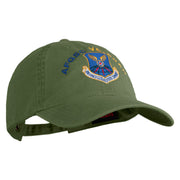 Air Force Global Strike Command Veteren Embroidered Washed Solid Pigment Dyed Cotton Twill Brass Buckle Cap - Olive OSFM