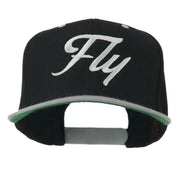 Fly Embroidered Flat Bill Cap