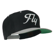 Fly Embroidered Flat Bill Cap