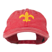 Fleur De Lis with Outline Embroidered Cap