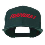 Formula 1 Embroidered Flat Bill Cap