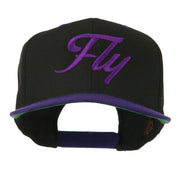 Fly Embroidered Flat Bill Cap