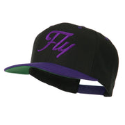 Fly Embroidered Flat Bill Cap