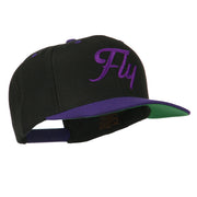 Fly Embroidered Flat Bill Cap