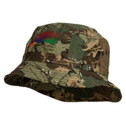 Fly Fishing Embroidered Pigment Dyed Bucket Hat