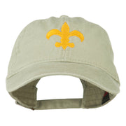 Fleur De Lis with Outline Embroidered Cap