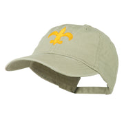 Fleur De Lis with Outline Embroidered Cap