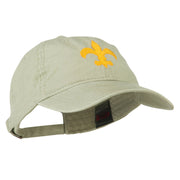 Fleur De Lis with Outline Embroidered Cap