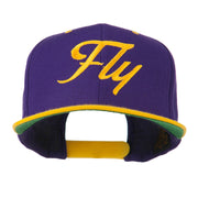 Fly Embroidered Flat Bill Cap