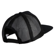 Fire Bowser Iron on Patched Flat Bill Snapback Trucker Cap - Black OSFM