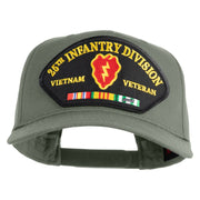 25th Infantry Division Vietnam Veteran Patched Solid Cotton Twill 5 Panel Prostyle Snap Cap - Grey OSFM