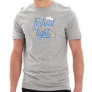 Festival of Lights Graphic Design Ring Spun Combed Cotton Short Sleeve Deluxe Jersey T-Shirt